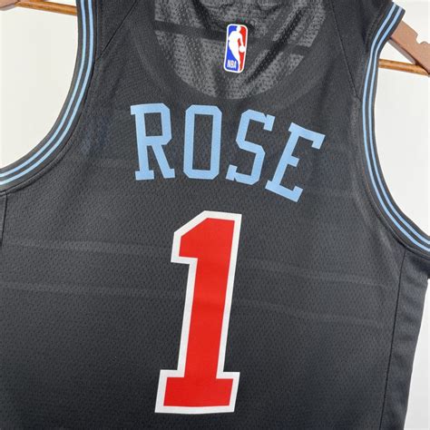 Maillot Derrick Rose Chicago Bulls 2023/2024 Noir/bleu